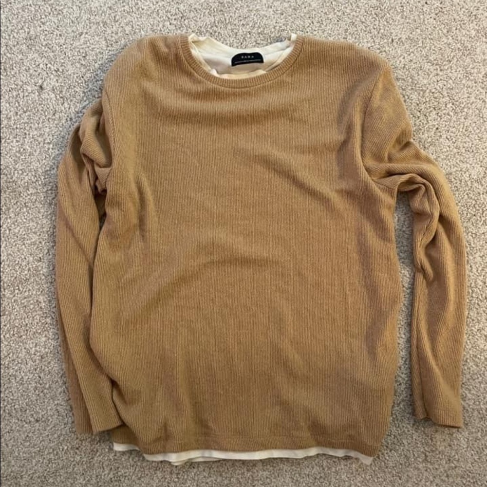 Men’s Zara sweater with peek a boo detail